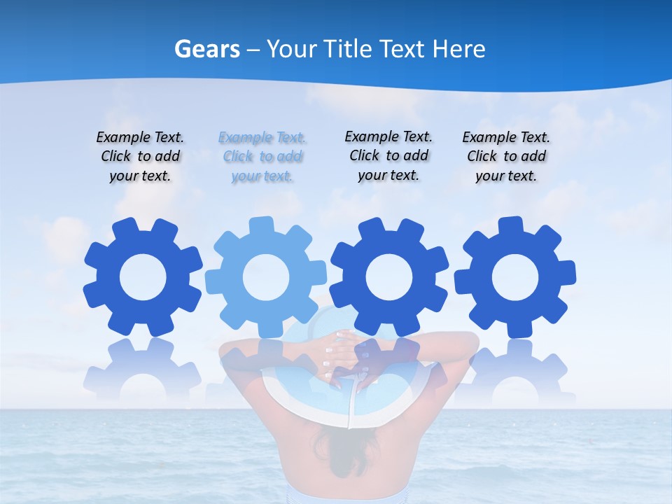 Shirt Sea Sand PowerPoint Template