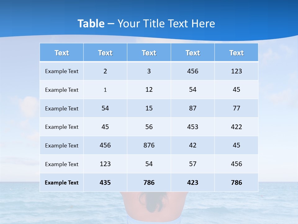 Shirt Sea Sand PowerPoint Template