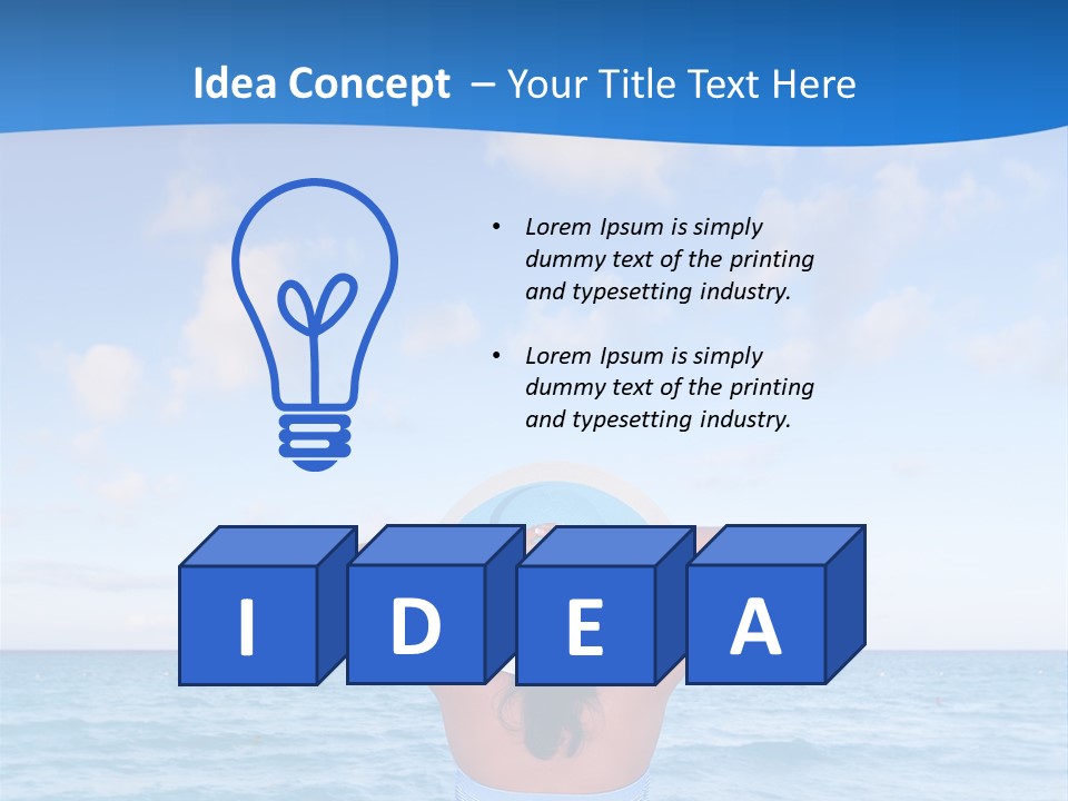 Shirt Sea Sand PowerPoint Template