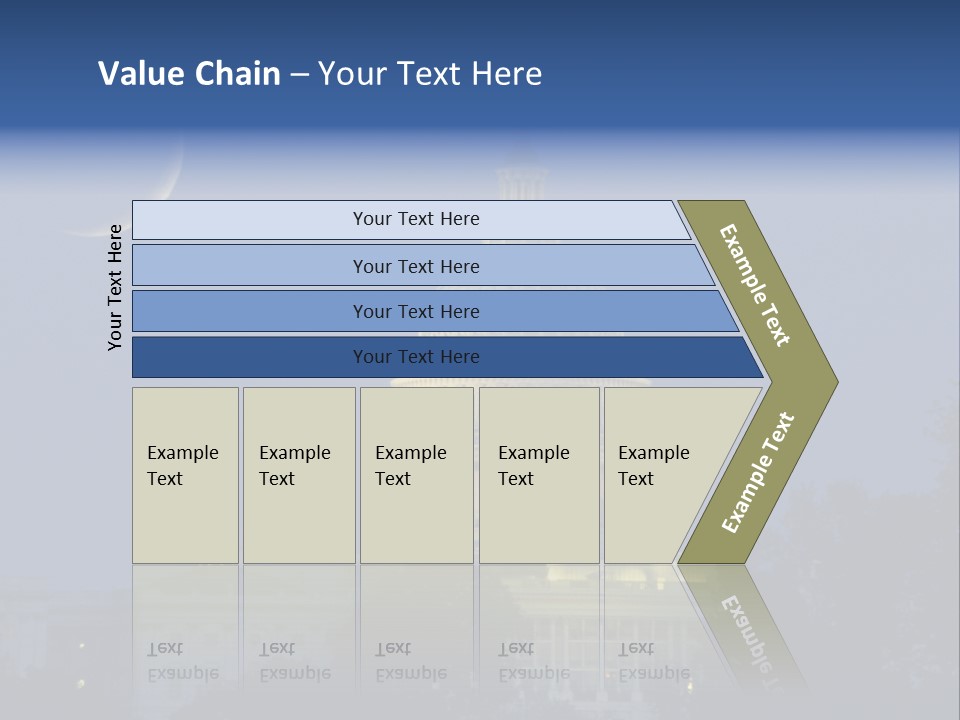 United States Capitol Exterior Dark PowerPoint Template