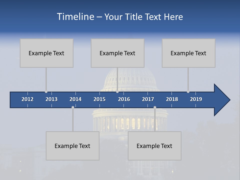 United States Capitol Exterior Dark PowerPoint Template