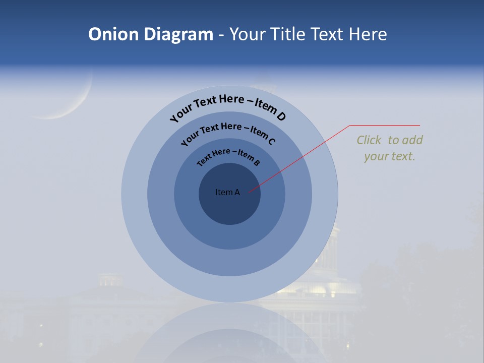 United States Capitol Exterior Dark PowerPoint Template