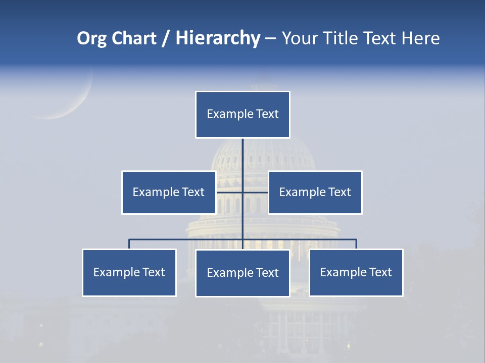 United States Capitol Exterior Dark PowerPoint Template