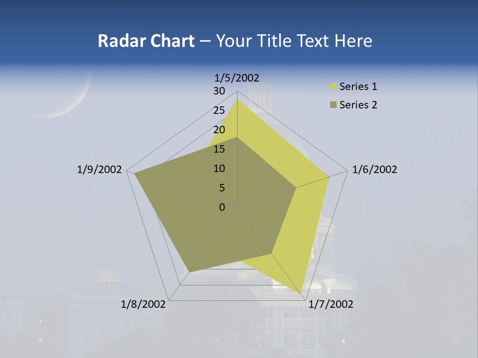 United States Capitol Exterior Dark PowerPoint Template