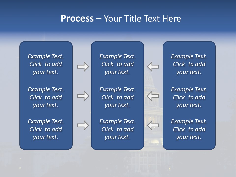United States Capitol Exterior Dark PowerPoint Template