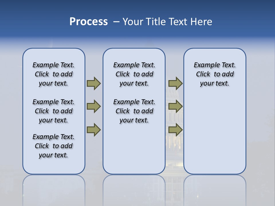 United States Capitol Exterior Dark PowerPoint Template