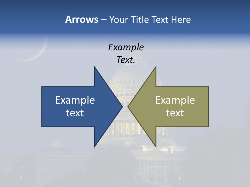 United States Capitol Exterior Dark PowerPoint Template