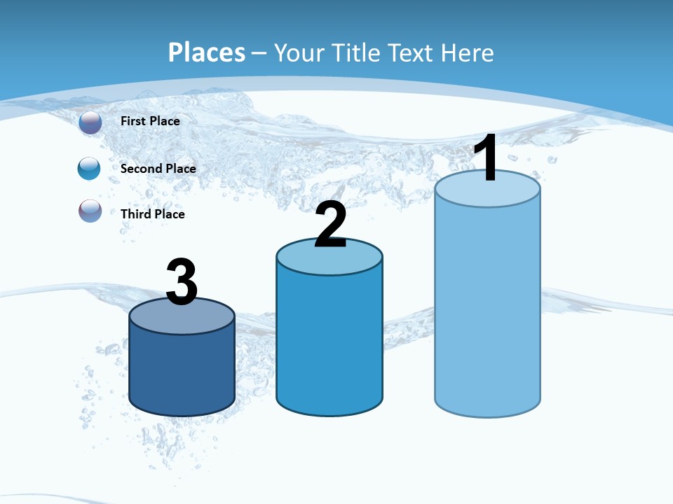 Closeup Wave Blue PowerPoint Template