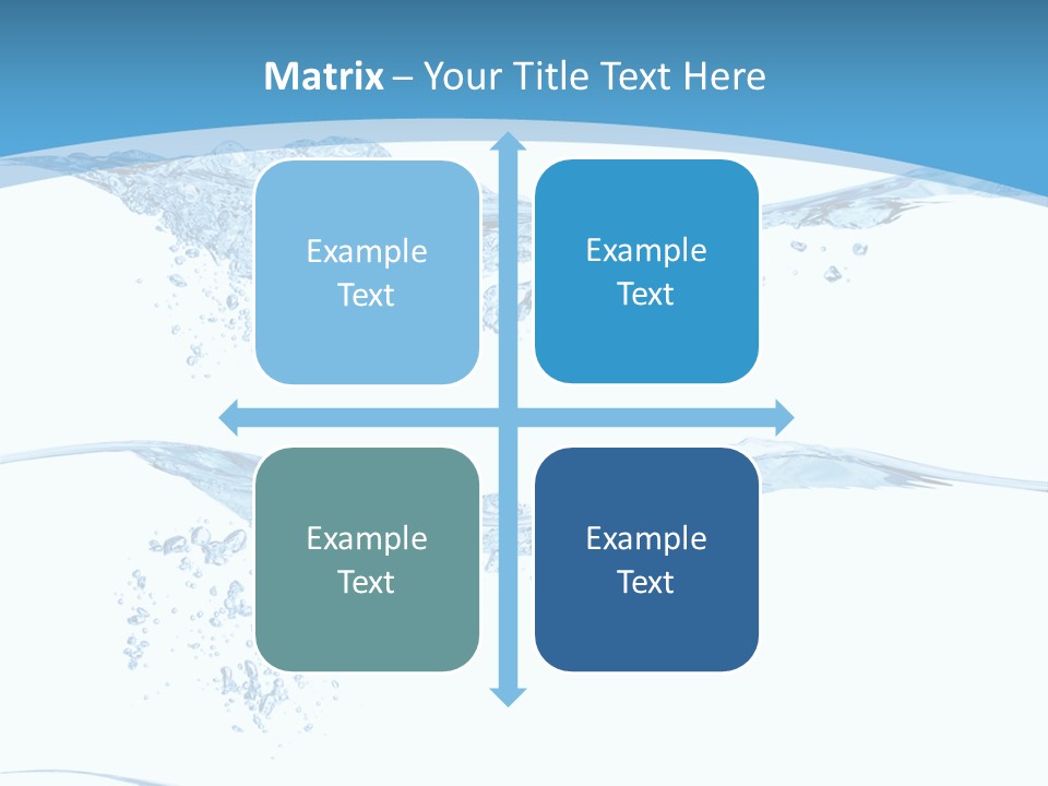 Closeup Wave Blue PowerPoint Template