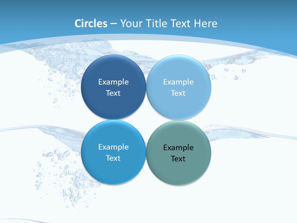 Closeup Wave Blue PowerPoint Template