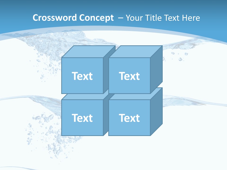 Closeup Wave Blue PowerPoint Template