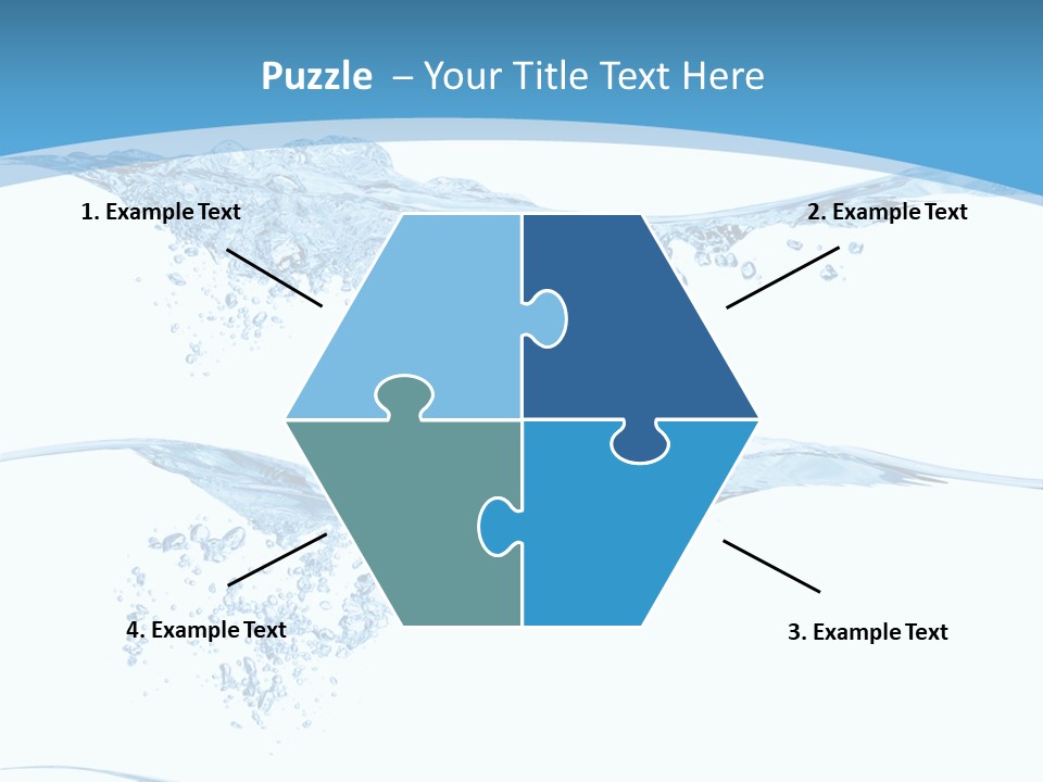 Closeup Wave Blue PowerPoint Template