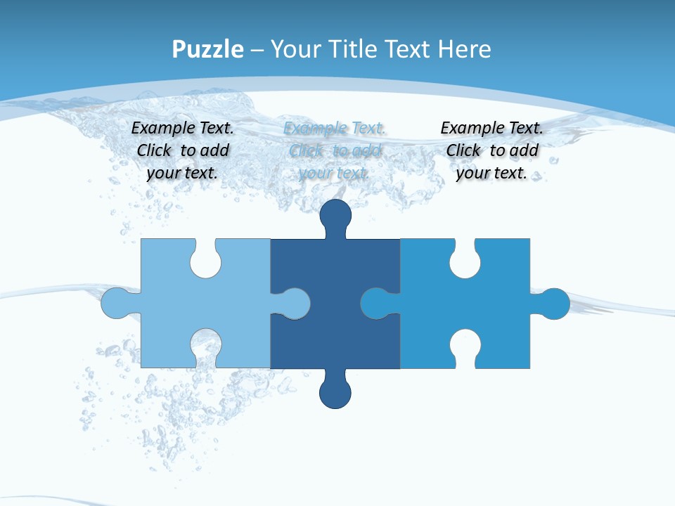 Closeup Wave Blue PowerPoint Template