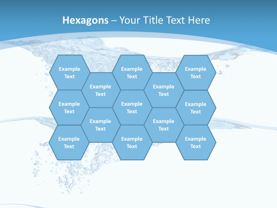 Closeup Wave Blue PowerPoint Template