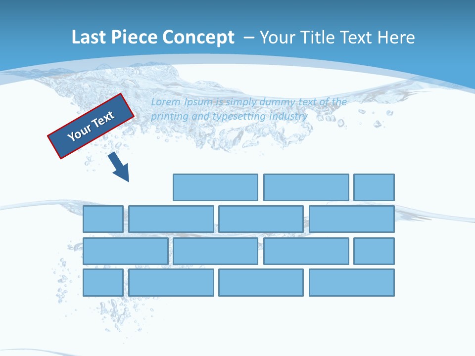 Closeup Wave Blue PowerPoint Template