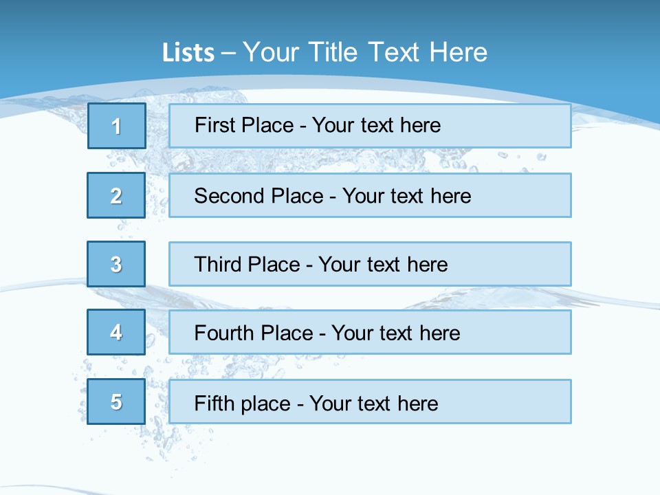 Closeup Wave Blue PowerPoint Template