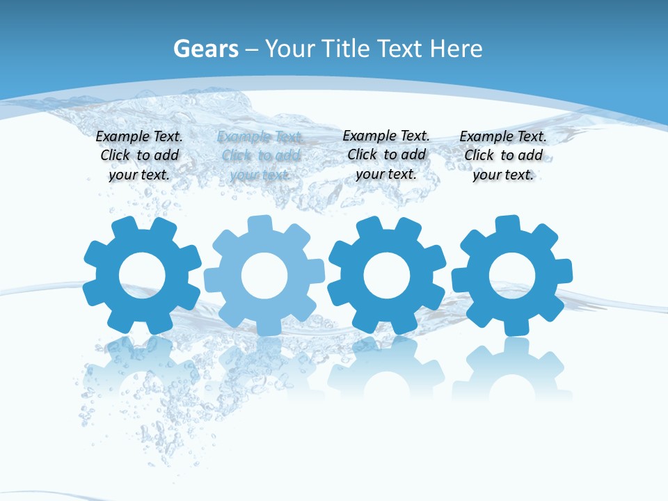 Closeup Wave Blue PowerPoint Template