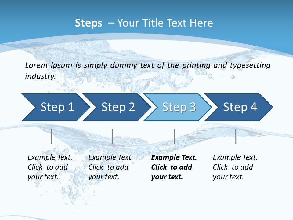Closeup Wave Blue PowerPoint Template