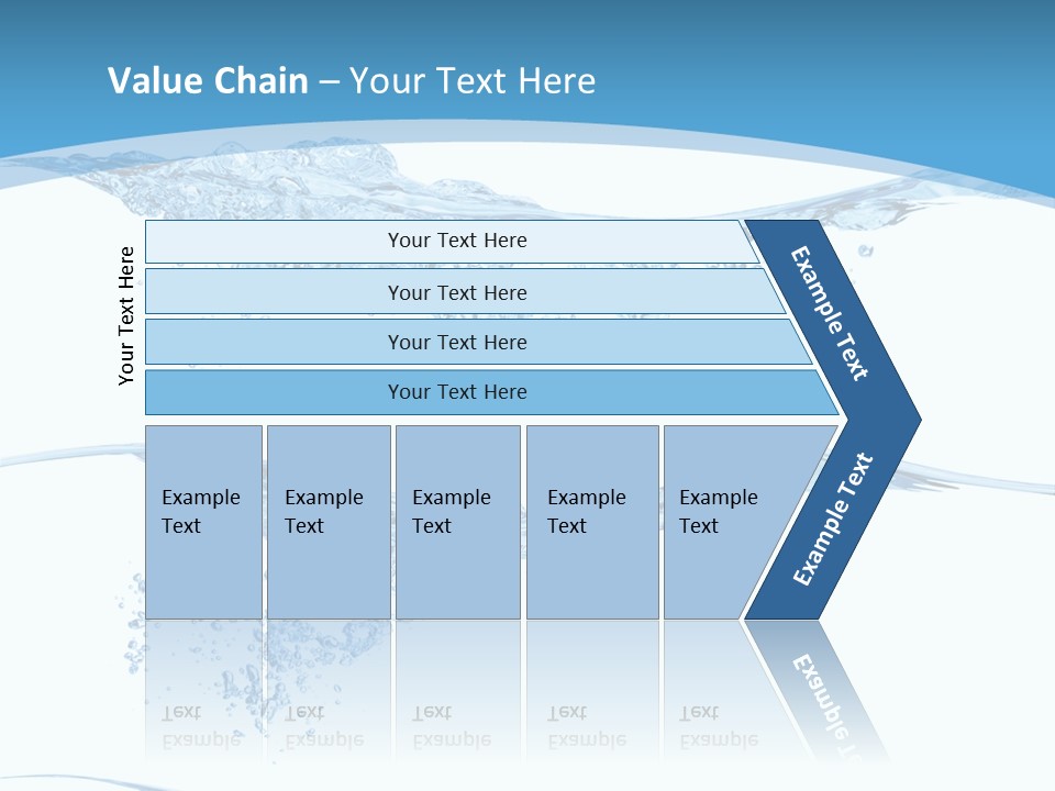 Closeup Wave Blue PowerPoint Template