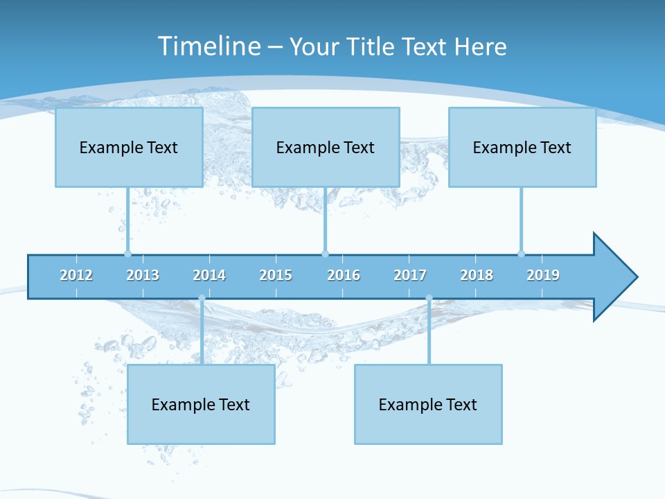 Closeup Wave Blue PowerPoint Template