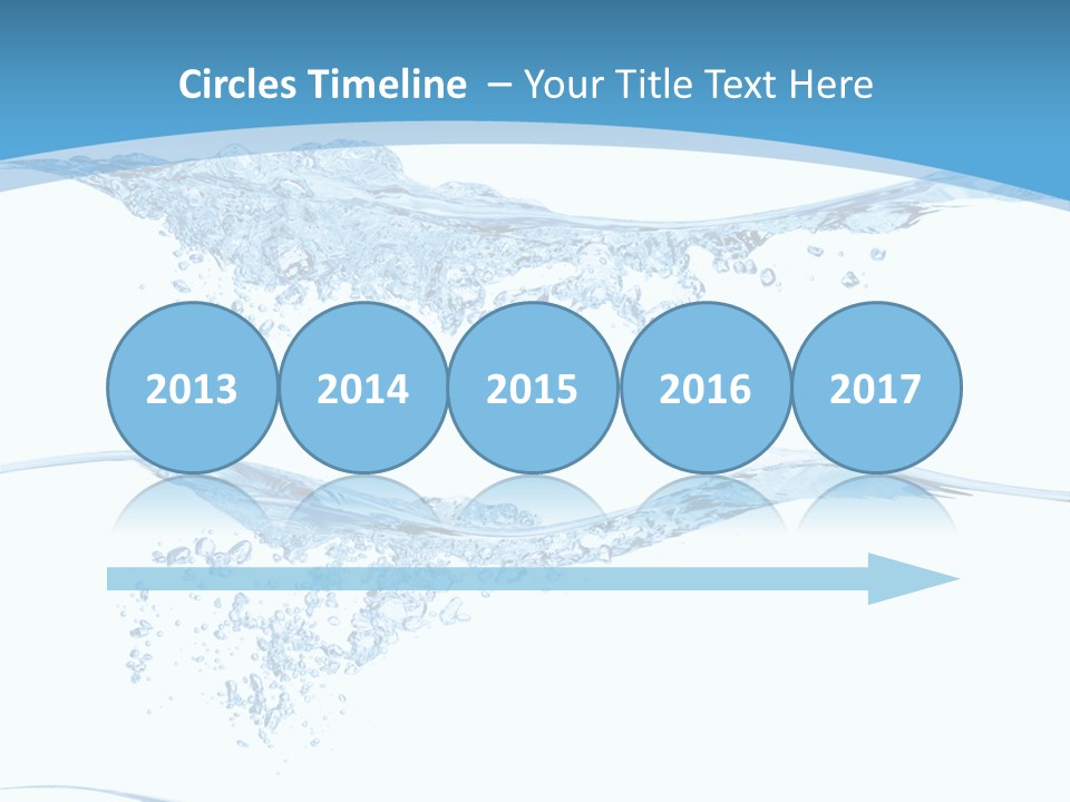 Closeup Wave Blue PowerPoint Template
