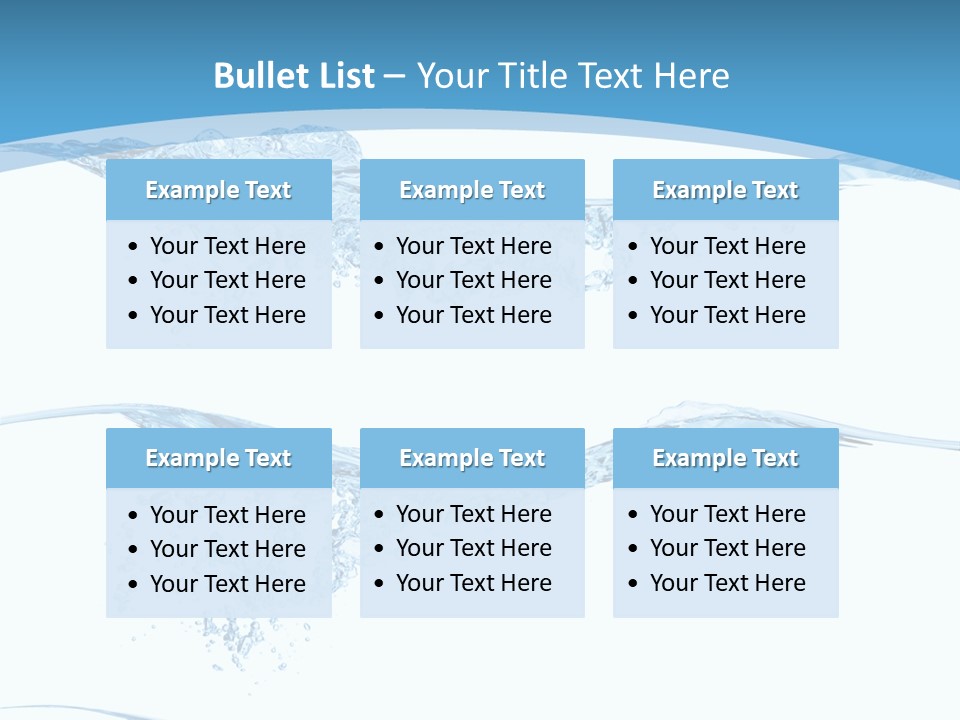 Closeup Wave Blue PowerPoint Template