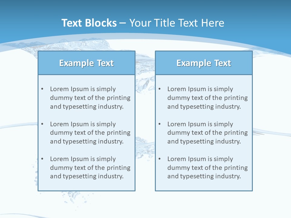 Closeup Wave Blue PowerPoint Template