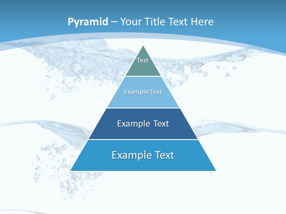 Closeup Wave Blue PowerPoint Template