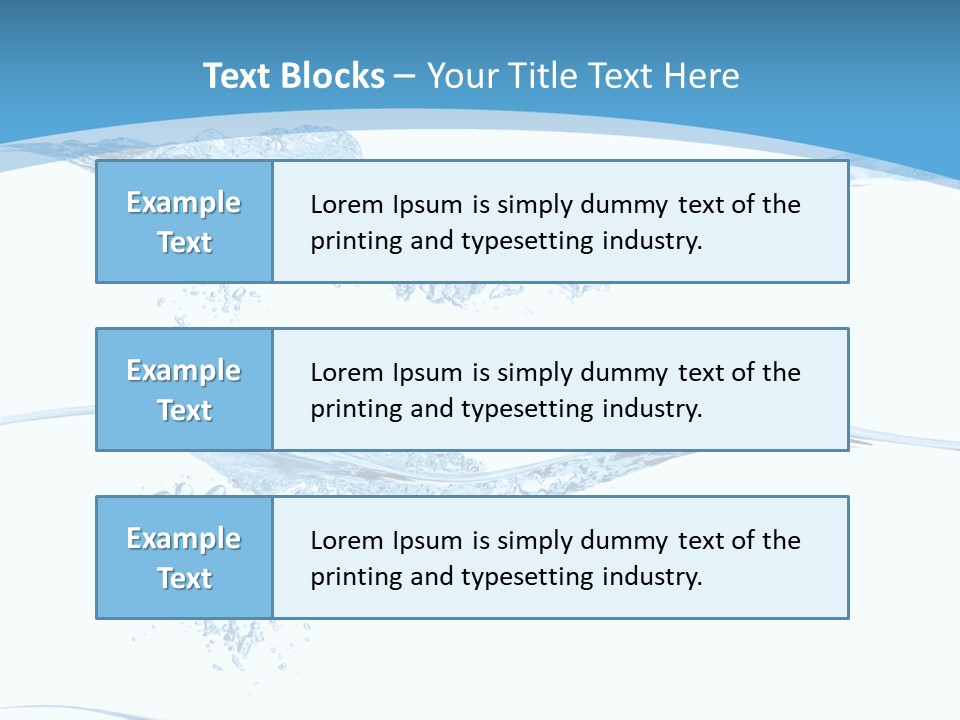 Closeup Wave Blue PowerPoint Template