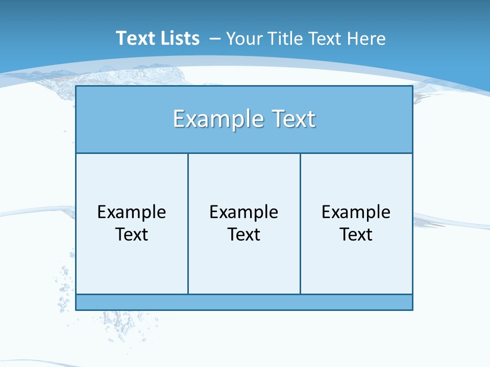 Closeup Wave Blue PowerPoint Template