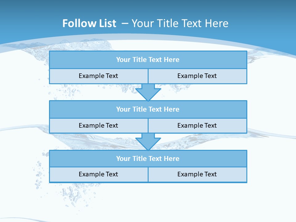 Closeup Wave Blue PowerPoint Template
