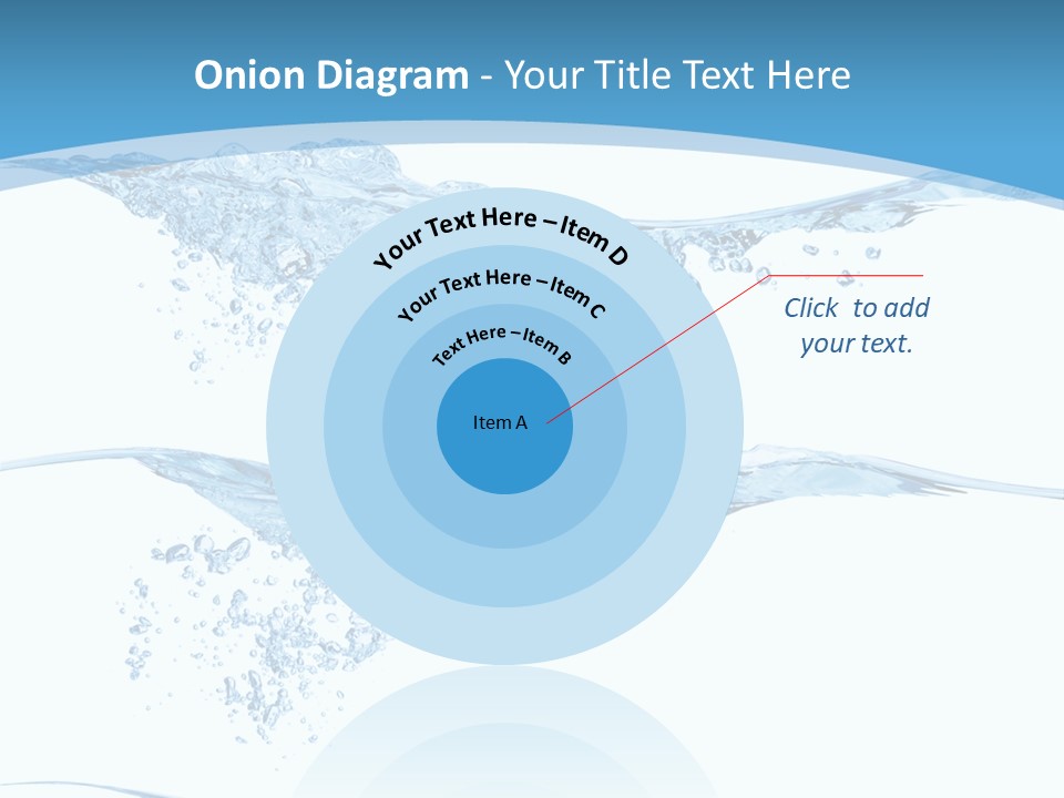 Closeup Wave Blue PowerPoint Template