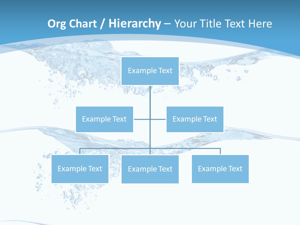 Closeup Wave Blue PowerPoint Template