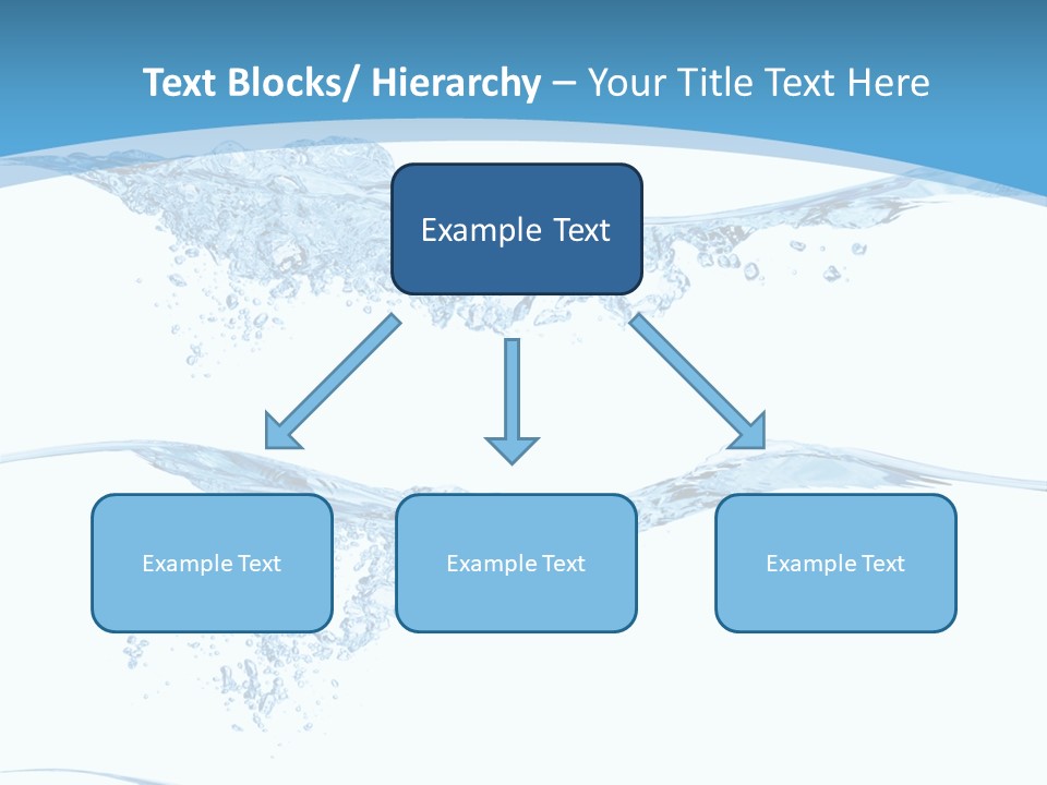 Closeup Wave Blue PowerPoint Template