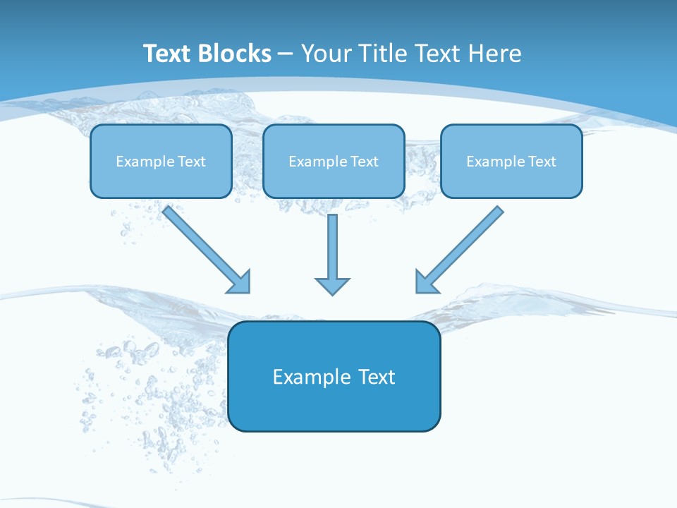 Closeup Wave Blue PowerPoint Template