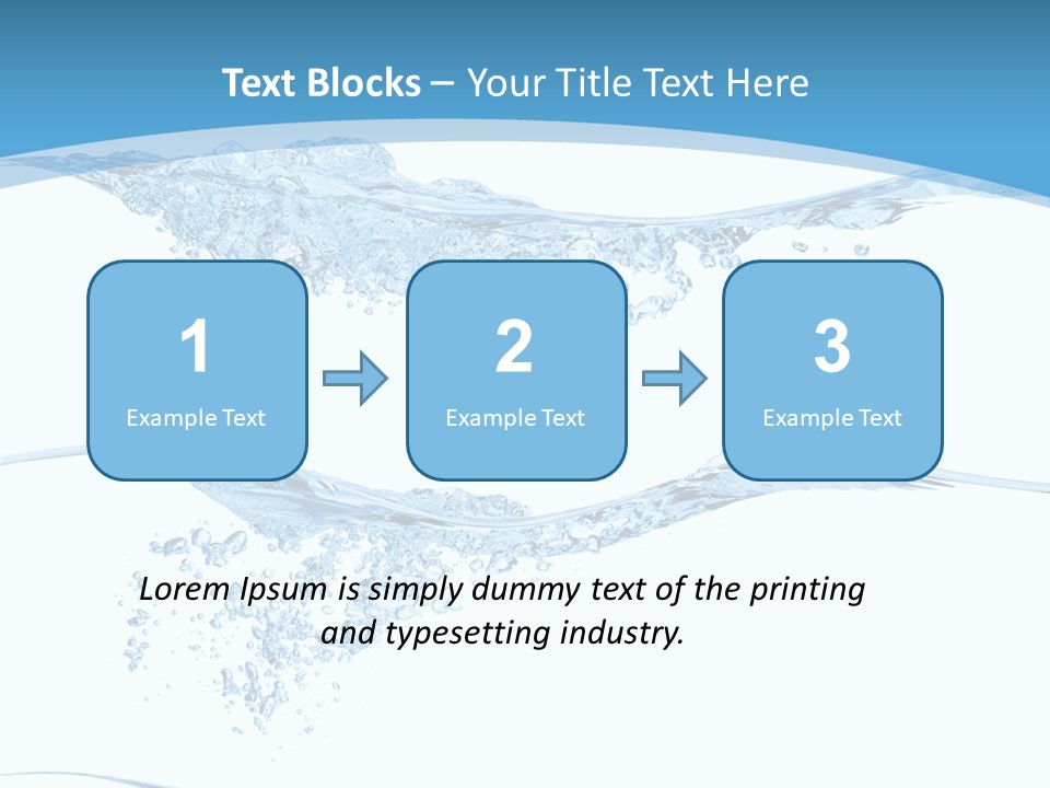 Closeup Wave Blue PowerPoint Template