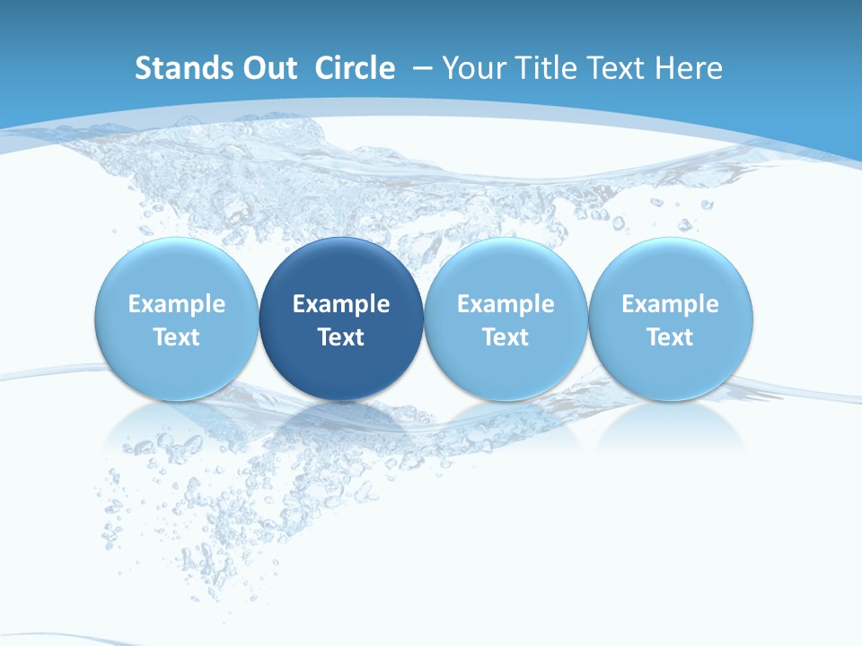 Closeup Wave Blue PowerPoint Template