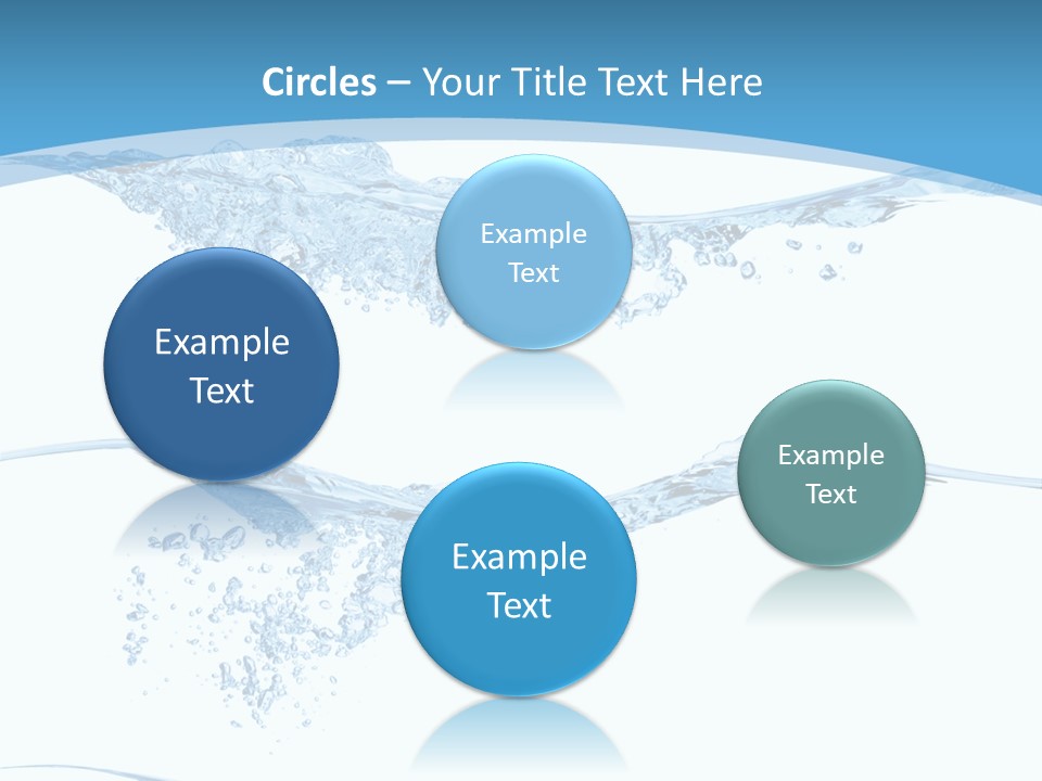 Closeup Wave Blue PowerPoint Template