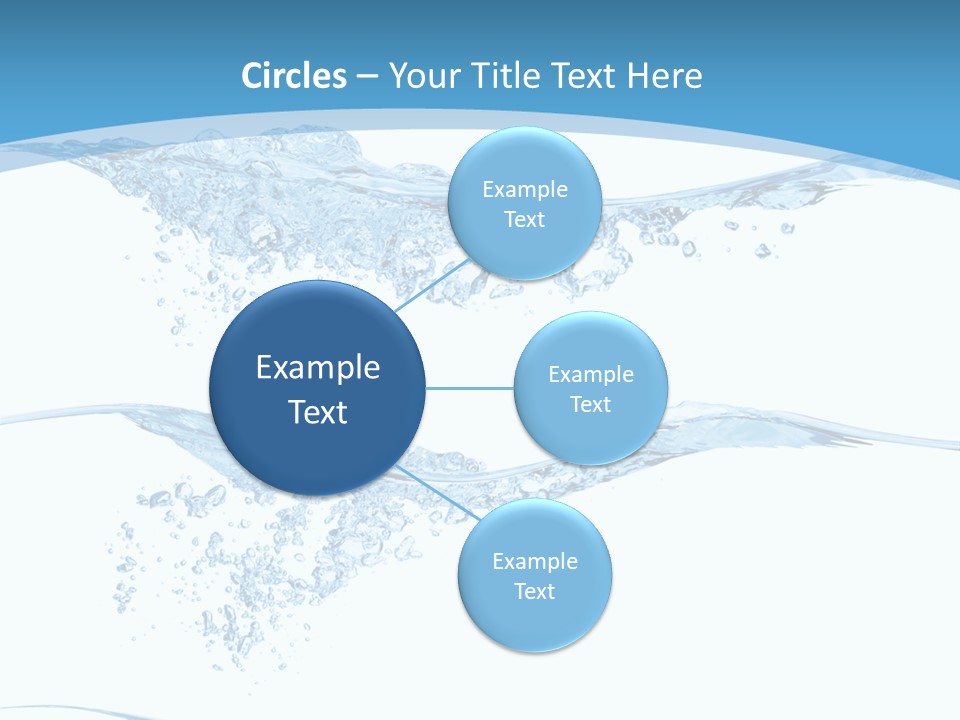 Closeup Wave Blue PowerPoint Template