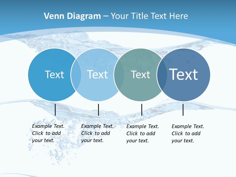 Closeup Wave Blue PowerPoint Template