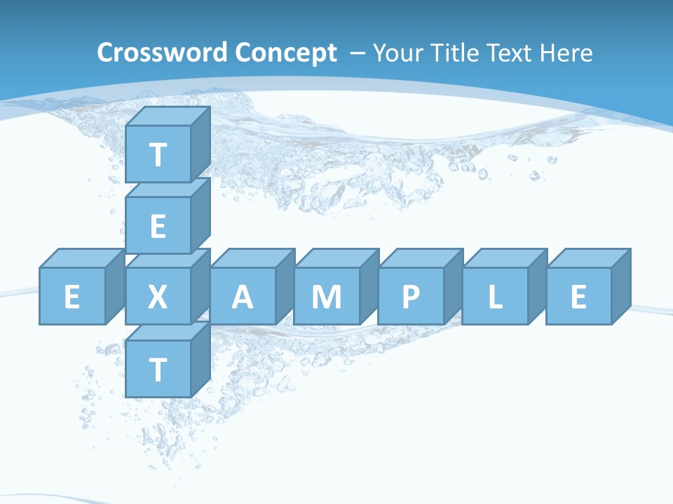Closeup Wave Blue PowerPoint Template