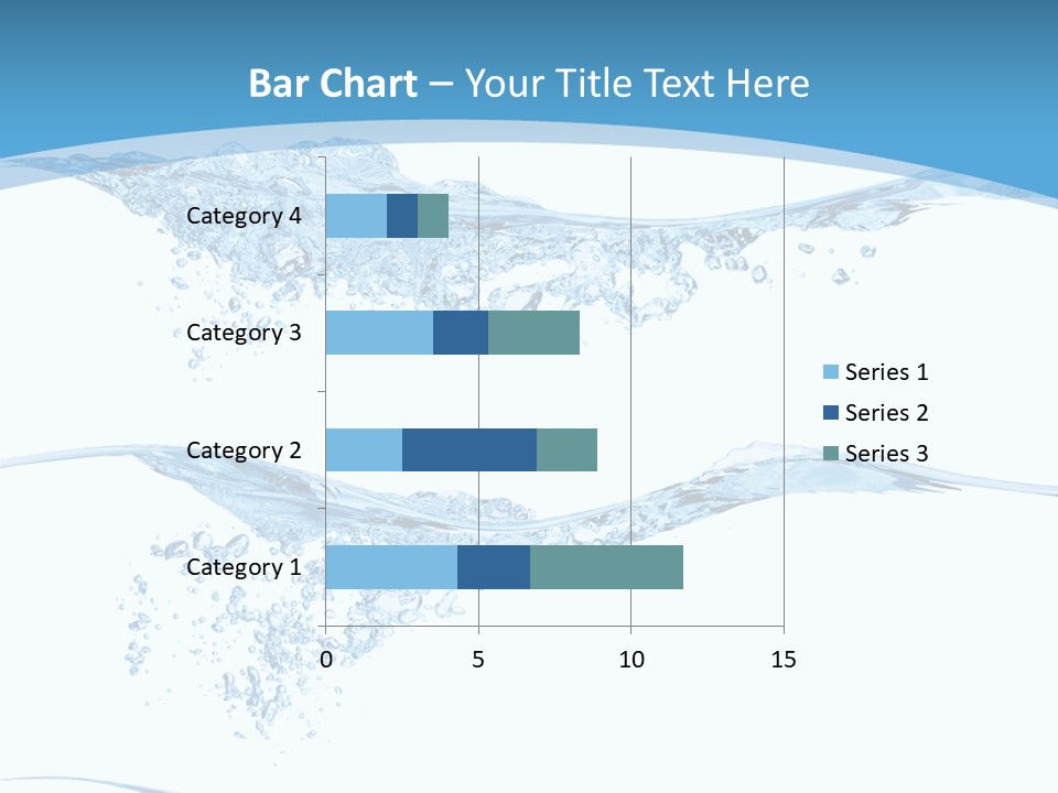 Closeup Wave Blue PowerPoint Template