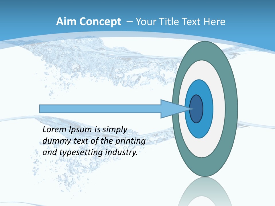 Closeup Wave Blue PowerPoint Template