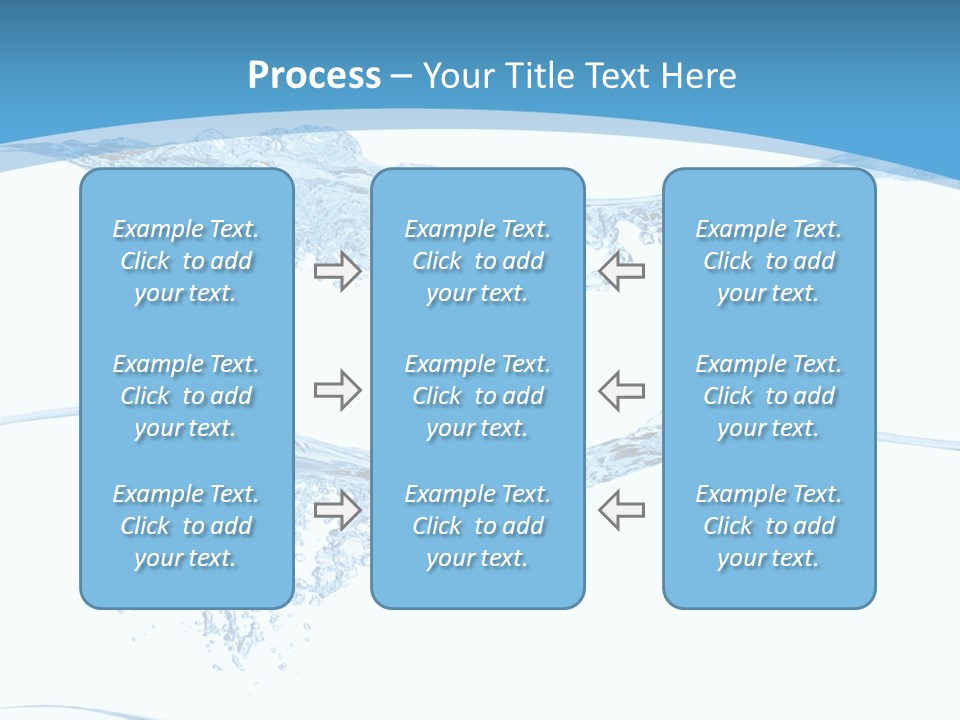Closeup Wave Blue PowerPoint Template