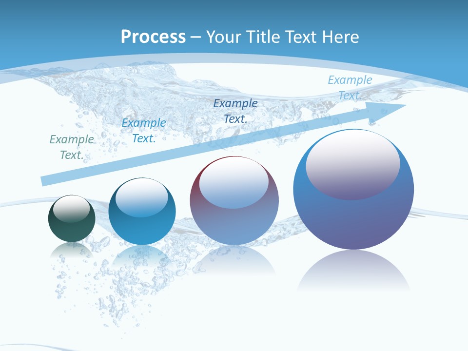 Closeup Wave Blue PowerPoint Template