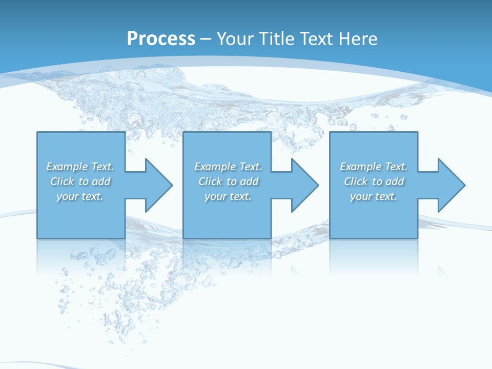 Closeup Wave Blue PowerPoint Template