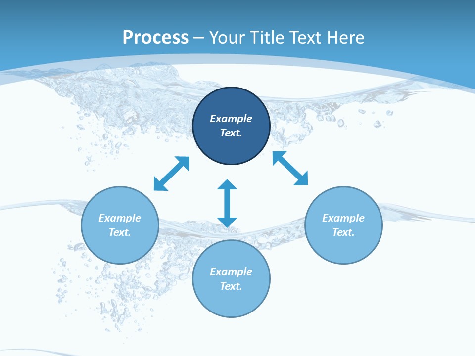 Closeup Wave Blue PowerPoint Template