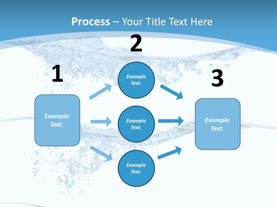 Closeup Wave Blue PowerPoint Template