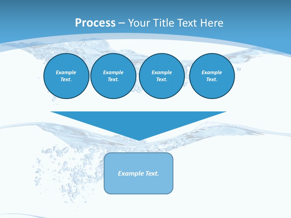 Closeup Wave Blue PowerPoint Template