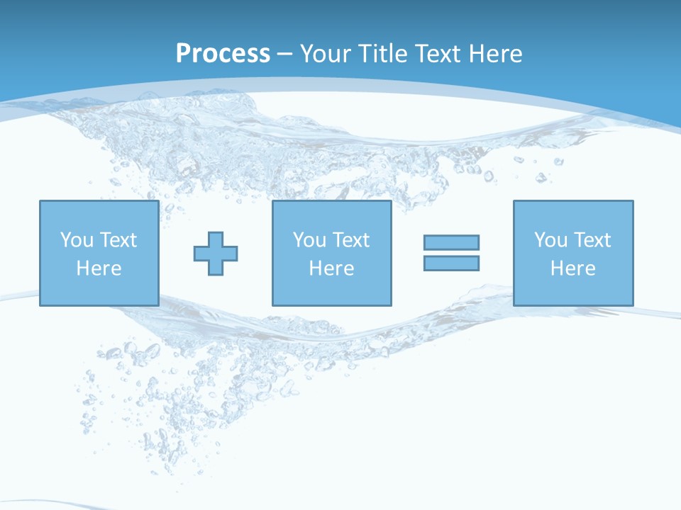 Closeup Wave Blue PowerPoint Template